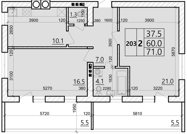 2-комнатная 71 м² в ЖК Святых Ольги и Елизаветы от 20 000 грн/м², г. Винники