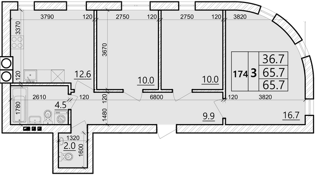 3-комнатная 65.7 м² в ЖК Святых Ольги и Елизаветы от 20 000 грн/м², г. Винники