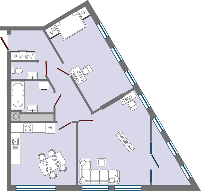 2-кімнатна 77.18 м² в ЖК Greenville Park Lviv від 24 400 грн/м², Львів