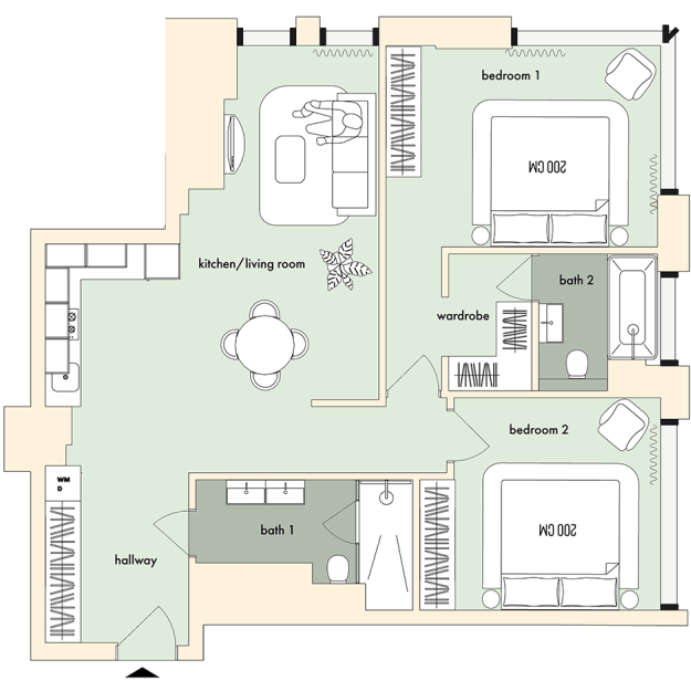 2-комнатная 86 м² в ЖК The Resort от 72 900 грн/м², Киев