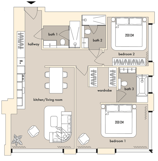 2-комнатная 94.4 м² в ЖК The Resort от 77 000 грн/м², Киев