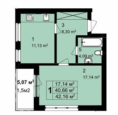 1-комнатная 42.16 м² в ЖК Q-6 "Quoroom Perfect Town" от 31 050 грн/м², Львов