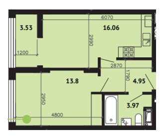 1-комнатная 42.31 м² в ЖК Вільне Місто от 23 700 грн/м², Львов