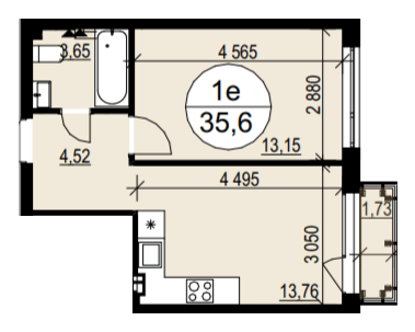 1-кімнатна 35.6 м² в ЖК Грінвуд 3 від 18 150 грн/м², смт Брюховичі