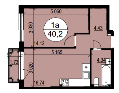 1-кімнатна 40.2 м² в ЖК Грінвуд 3 від 18 150 грн/м², смт Брюховичі