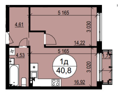 1-кімнатна 40.8 м² в ЖК Грінвуд 3 від 18 150 грн/м², смт Брюховичі