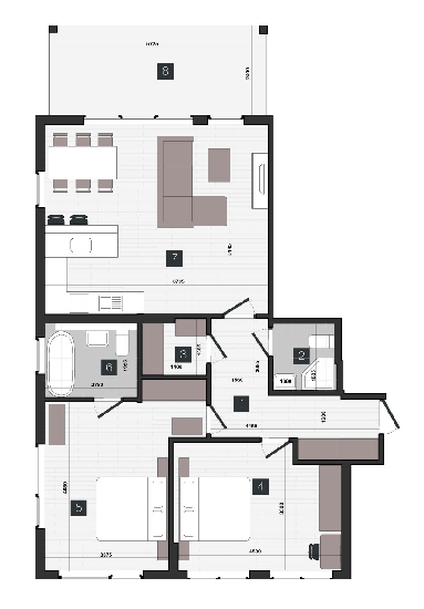 2-кімнатна 83.95 м² в ЖК Zenhouz від 42 000 грн/м², с. Лебедівка