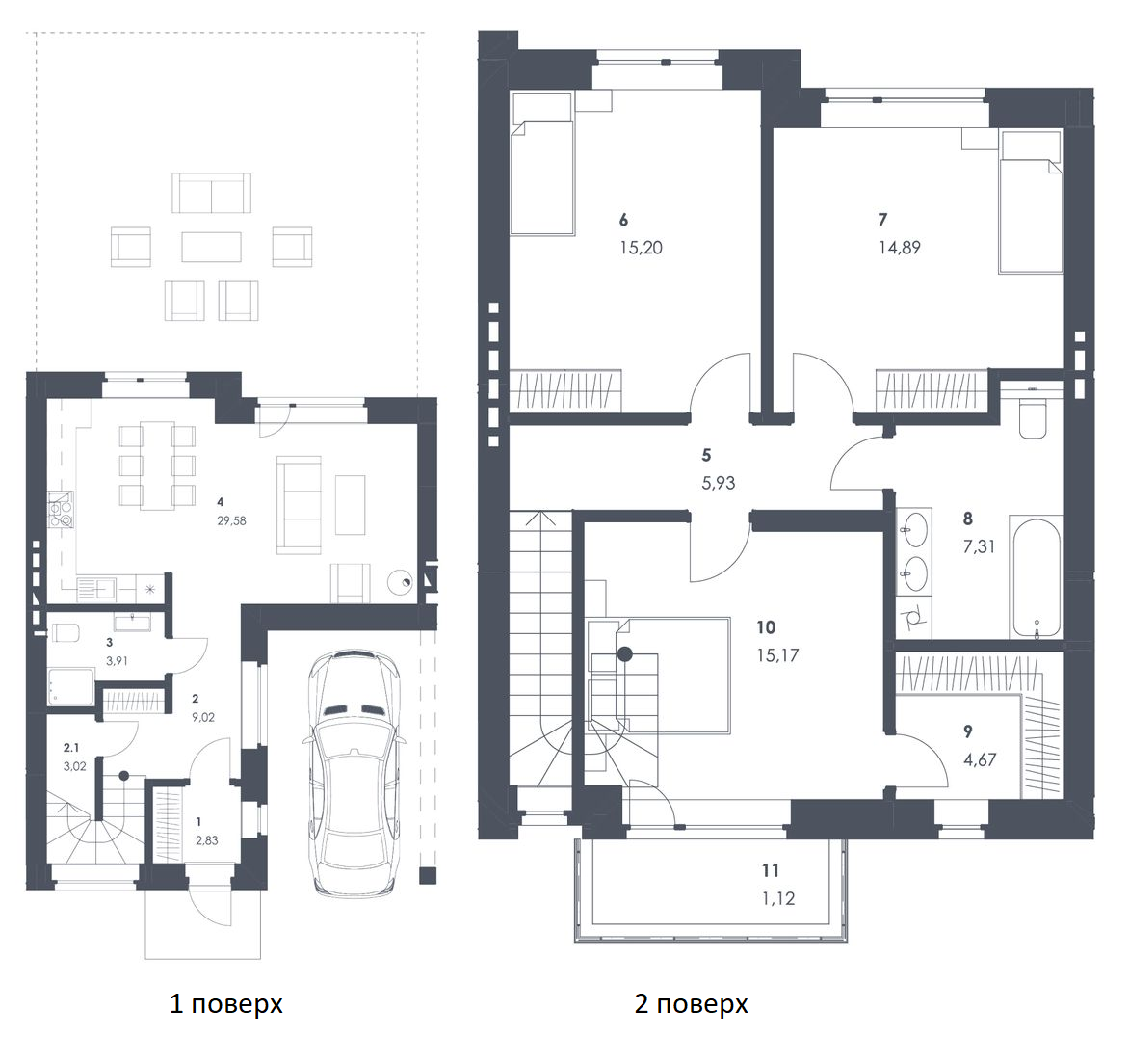 Таунхаус 116.68 м² в КП Липові Роси от 28 197 грн/м², с. Липники