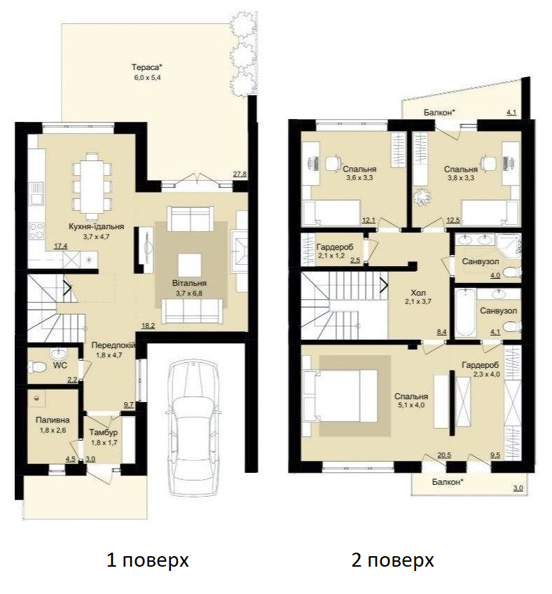 Таунхаус 139.4 м² в КМ Rubicon Cottages від 19 369 грн/м², с. Сокільники
