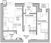 2-комнатная 45.5 м² в ЖК KEKS от 19 900 грн/м², пгт Авангард