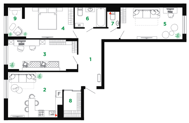 4-комнатная 97 м² в ЖК Comfort Park от 12 300 грн/м², Ивано-Франковск