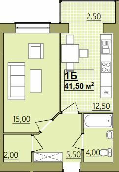 1-комнатная 41.5 м² в ЖК Городок Центральный от 14 000 грн/м², Ивано-Франковск