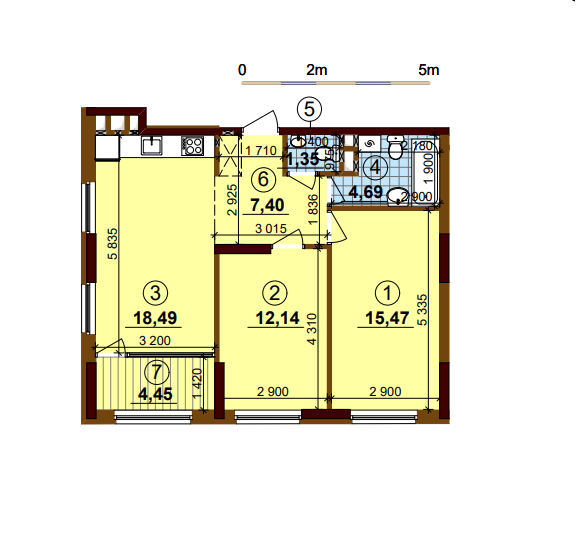 2-кімнатна 63.99 м² в ЖК Варшавський Плюс від 22 300 грн/м², Київ