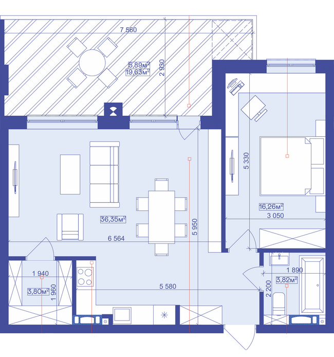 2-комнатная 66.3 м² в ЖК Utlandia от 25 500 грн/м², г. Ирпень