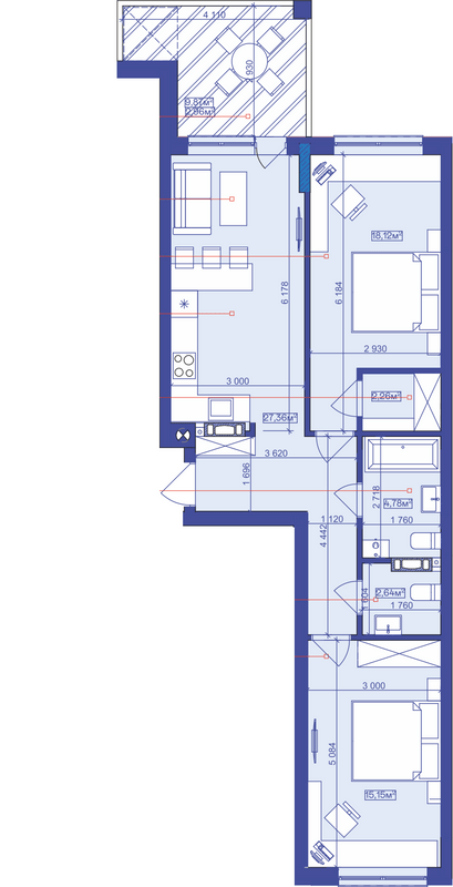 2-кімнатна 73 м² в ЖК Utlandia від 28 550 грн/м², м. Ірпінь