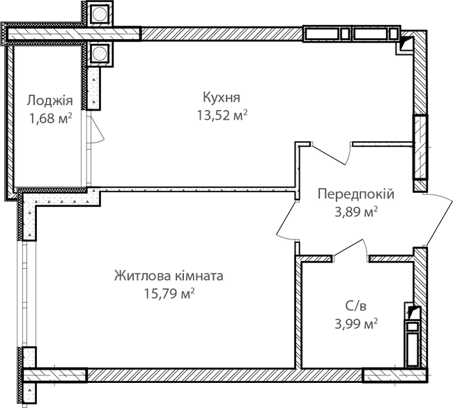 1-кімнатна 38.87 м² в ЖК Синергія Сіті від 28 000 грн/м², м. Ірпінь