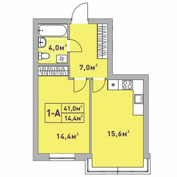 1-комнатная 41 м² в ЖК Центральный-2 от 32 050 грн/м², г. Ирпень