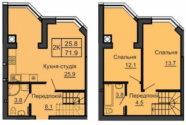 Дворівнева 71.9 м² в ЖК Софія Клубний від 28 000 грн/м², с. Софіївська Борщагівка