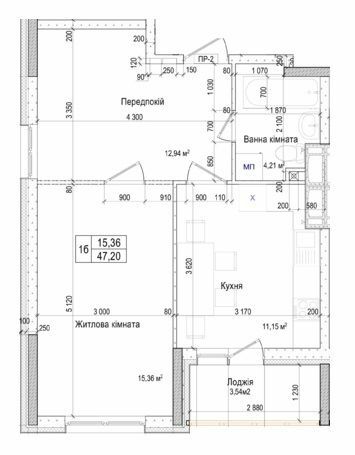 1-комнатная 47.2 м² в ЖК Атлант на Киевской от 24 100 грн/м², г. Бровары