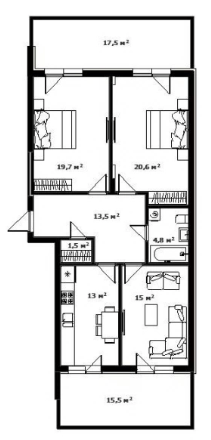 3-кімнатна 97 м² в ЖК Green Land від 27 600 грн/м², Ужгород