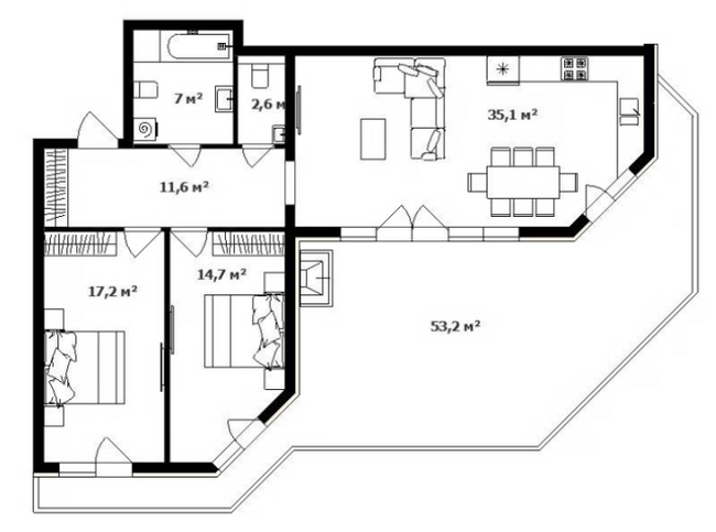 3-комнатная 103.5 м² в ЖК Green Land от 30 050 грн/м², Ужгород