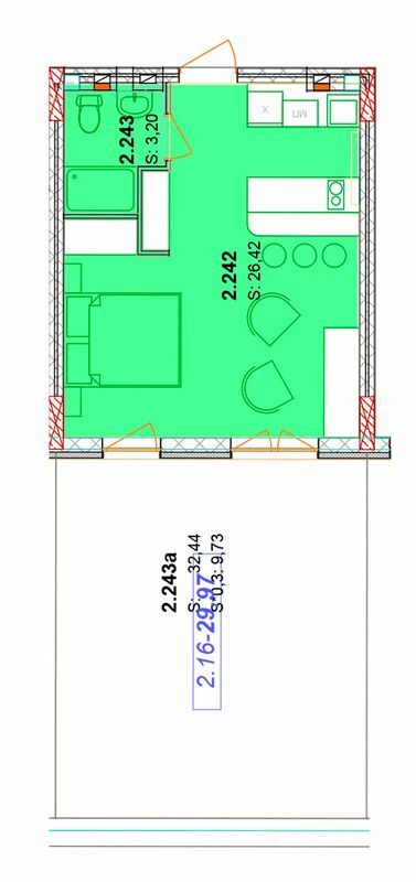 1-кімнатна 29.62 м² в ЖК Сонячний квартал від 57 850 грн/м², с. Голубине