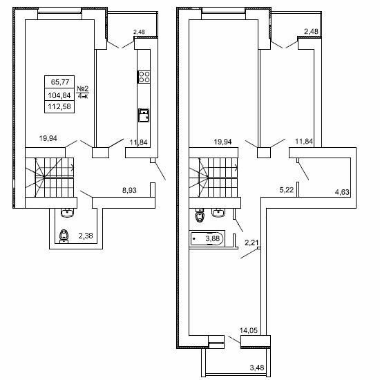 Двухуровневая 112.58 м² в ЖК на ул. Сенная, 19 от 22 000 грн/м², Полтава