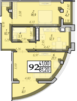 2-кімнатна 81.2 м² в ЖК Арена від 17 200 грн/м², Рівне
