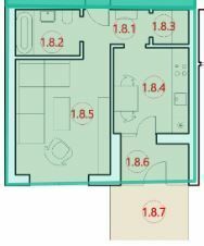 1-комнатная 41.3 м² в ЖК Горизонт от 13 000 грн/м², с. Петриков