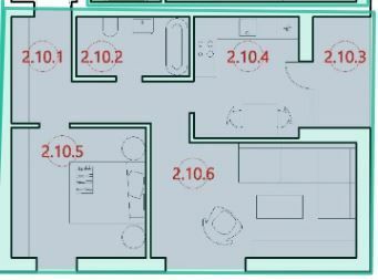 2-кімнатна 51.7 м² в ЖК Горизонт від 13 000 грн/м², с. Петриків