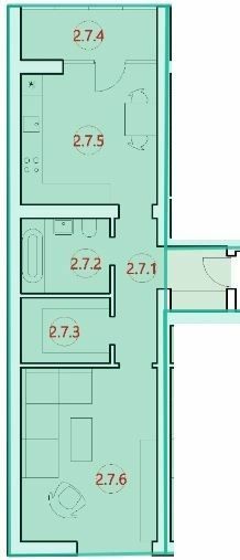 2-кімнатна 55.7 м² в ЖК Горизонт від 13 000 грн/м², с. Петриків