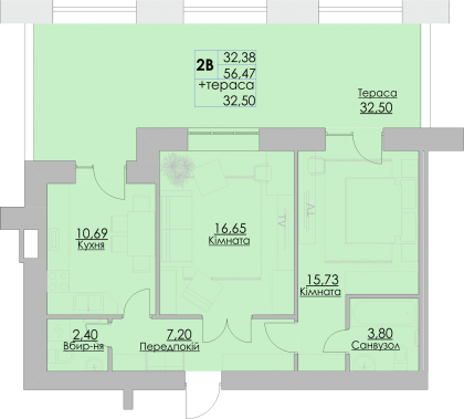 2-комнатная 88.97 м² в ЖК Греків Ліс от 20 150 грн/м², г. Умань