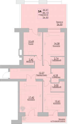 3-комнатная 111.63 м² в ЖК Греків Ліс от 20 150 грн/м², г. Умань