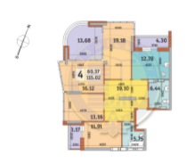 4-комнатная 115.02 м² в ЖК Урловский-2 от 28 738 грн/м², Киев