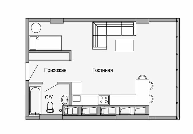 1-кімнатна 47.77 м² в Апарт-комплекс Port City від 36 200 грн/м², Дніпро