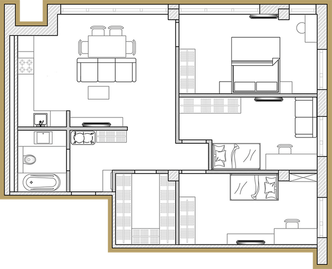 3-комнатная 77.93 м² в ЖК Premier Park от 44 100 грн/м², Днепр