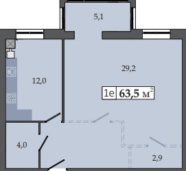 1-кімнатна 63.5 м² в ЖК Щасливий у Дніпрі від 20 300 грн/м², Дніпро