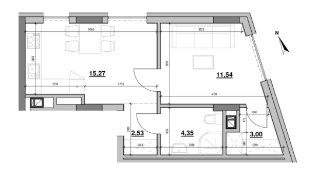 1-кімнатна 36.69 м² в ЖК Вілла Погулянка від 53 000 грн/м², Львів