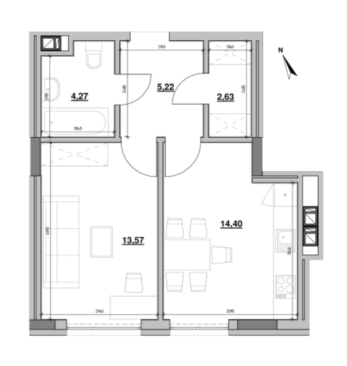 1-кімнатна 40.09 м² в ЖК Вілла Погулянка від 53 000 грн/м², Львів