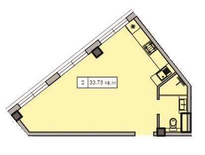 1-кімнатна 33.73 м² в ЖК CRYSTAL LUX від 18 650 грн/м², с-ще Ліски