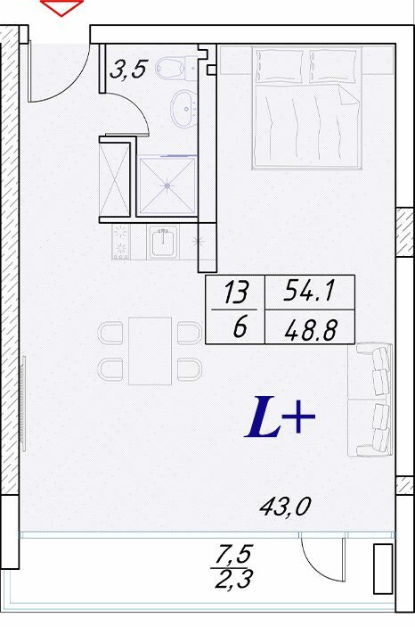 2-кімнатна 54.1 м² в Апарт-комплекс Best Resort Apartments від 31 100 грн/м², м. Чорноморск