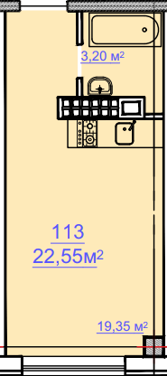 1-комнатная 22.55 м² в ЖК City House Resort от 25 550 грн/м², Одесса