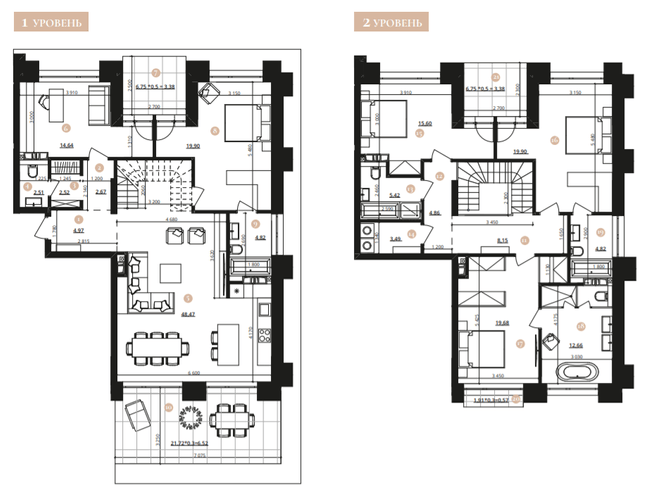 Двухуровневая 208.93 м² в ЖК Doma Trabotti от 75 550 грн/м², Одесса