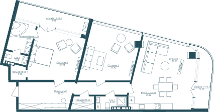 3-кімнатна 131.6 м² в ЖК KANDINSKY Odessa Residence від 51 070 грн/м², Одеса