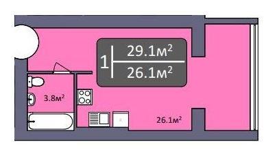 Студія 29.1 м² в ЖК Північна Мрія від 16 400 грн/м², Миколаїв