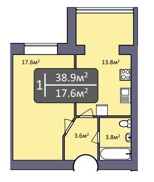 1-кімнатна 38.9 м² в ЖК Північна Мрія від 16 400 грн/м², Миколаїв