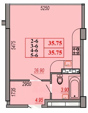 1-комнатная 35.75 м² в ЖК Segment от 29 650 грн/м², Одесса