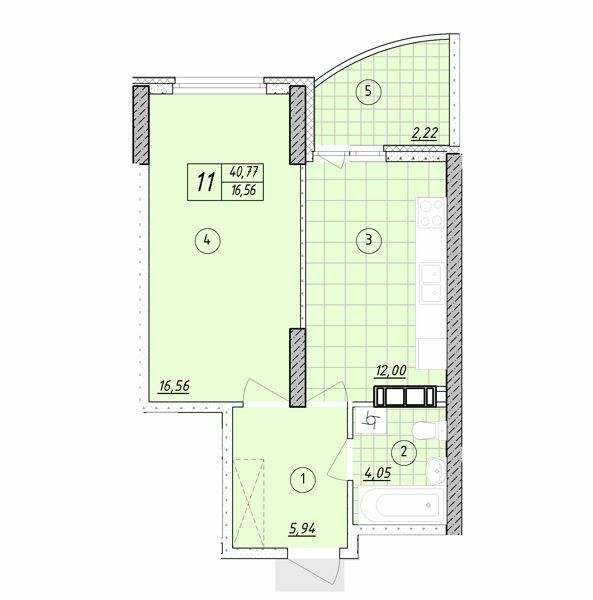 1-комнатная 40.77 м² в ЖК Башни Фонтана от 21 850 грн/м², Одесса