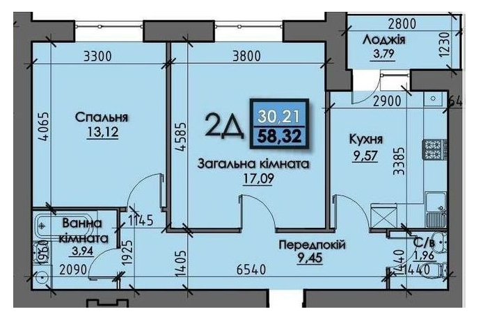 2-кімнатна 58.32 м² в ЖК SANTORINI від 18 000 грн/м², Суми