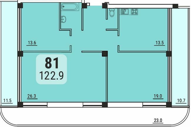 3-комнатная 122.9 м² в ЖК Море от 24 200 грн/м², Одесса